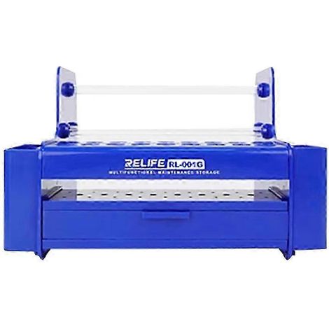 Boîte de rangement multifonctionnelle pour outils de réparation, organisateur de bureau pour composants électroniques, en plastique, grande capacité, compatible avec les outils de bricolage. (1/5)