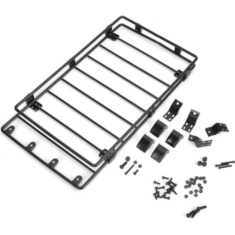 Support de toit métallique pour modèles réduits LC80, accessoire de rechange pour rack à bagages, couleur noire. (1/5)