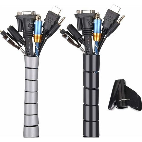 Cache Cable Flexible 2x3m, Noir et Gris. (1/2)