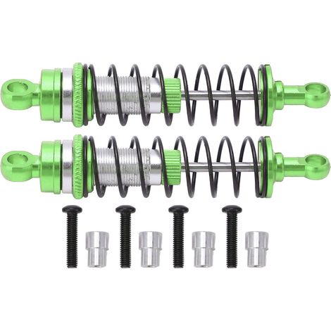 Amortisseurs avant/arrière en alliage d'aluminium pour Latrax Teton 1/18 - Réduction des vibrations, pièces RC vertes (1/5)