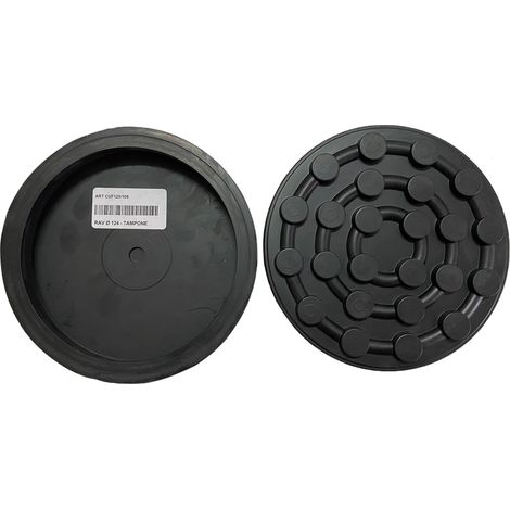 TAMPONE A CUFFIA GOMMA TONDO PONTE SOLLEVATORE RAVAGLIOLI Ø125mm (1/2)