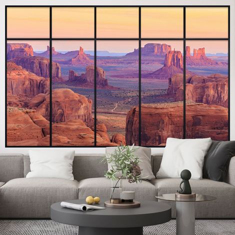 Stickers Trompe l'oeil fenêtre verrière - Grand Canyon - 90 x 145 cm (1/5)