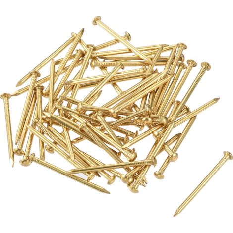 Clou Petit Minuscule Laiton 1.5mmx25mm(DxL) pour Bricolage Bois Boîte Accessoire 60pcs (1/5)
