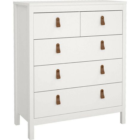 Dmora - Cajonera Nicholas, Cómoda multiusos, Cómoda de dormitorio, Gabinete con cajones, 82x38 h99 cm, Blanco
