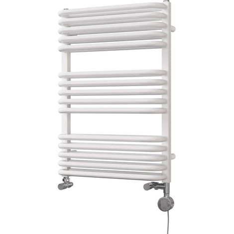 Crossmoor - White Dual Fuel Towel Rail H736mm x W500mm Thermostatic (1/3)