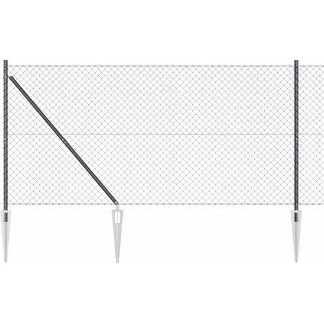 Maison Exclusive - Schweißdrahtzaun mit Spikes 10 x 1,2 m (B x H)