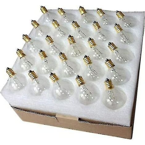 25 ampoules compatibles G40, culot E12, 7 W, guirlandes lumineuses compatibles