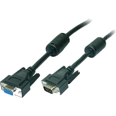 Cable D-Sub 15pin HD femelle D-Sub 15pin HD prise male 1.8m - Noir