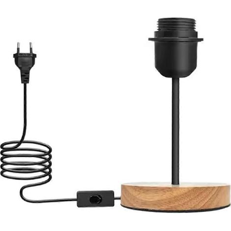 European Standard Wrought Iron lampe de table base douille E27 avec Cable fiche DIY lampe base accessoires EU fiche (1/5)