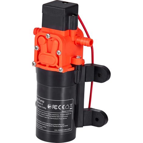 Mophorn Pompa a membrana per acqua 12 V CC 4,5 L/min, autoadescante a 2 camere con pressione massima di 80 PSI, ideale per camper, roulotte, barche e irrigazione giardino (1/5)