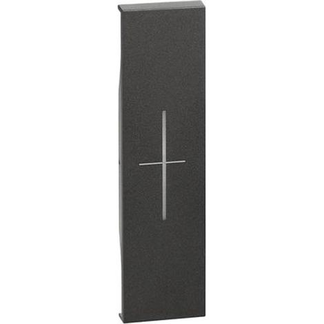 Enjoliveur Living Now avec symbole STOP MyHOME Up 1 module noir mat BTICINO BTKG06MH