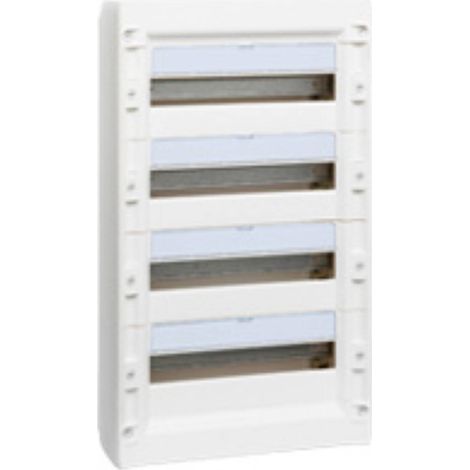 Legrand – Coffret électrique nu saillie 4 rangées 72 modules IP40 – Installation flexible avec bornier terre automatique – Conforme ERP et IGH