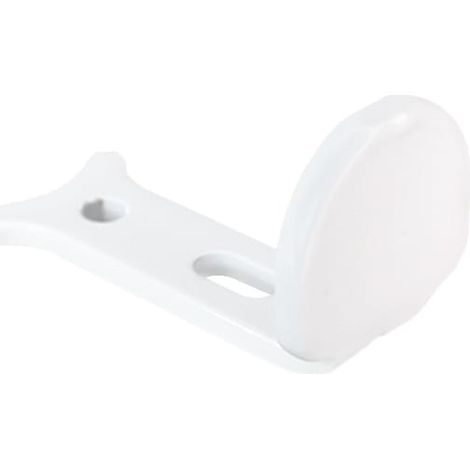 Butée d'espagnolette pour volet battant avec protection caoutchouc - Aluminium renforcé - Extérieur - Blanc (1/4)