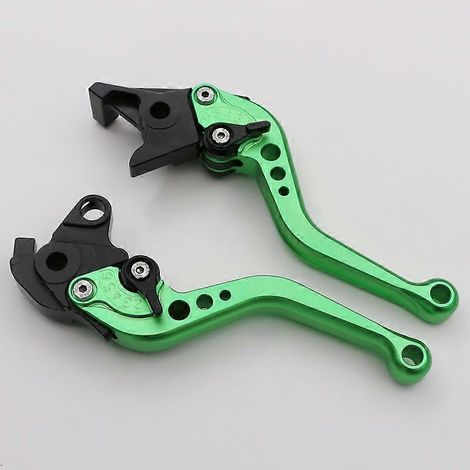 Convient pour moto Honda CB1100, réglage modifié, accessoires de poignée de levier de frein, d'embrayage et de klaxon en alliage d'aluminium (vert 2) (1/5)