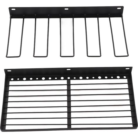 Organisateur mural pour outils électriques, support de rangement pour outils de garage, robuste et résistant, porte-perceuses pour 4 forets (1/5)