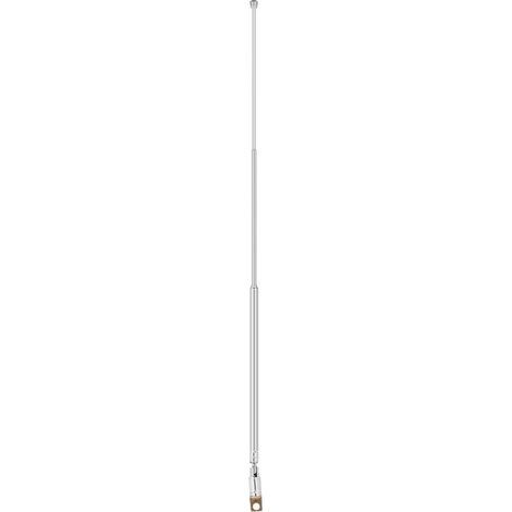 Antenne Radio De Telescopique De Fm 4 Antennes De Cuivre De Chromage 360 degres Rotatif, Argent MNS (1/4)