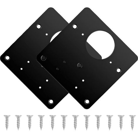 2 piastre di riparazione per cerniere di mobili, pattino di riparazione per cerniere con foro (1/5)