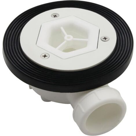 Bonde de douche, inspectable, sans couvercle, hauteur 60 cm, convient pour trou de receveur de douche Ø 90 mm, couleur blanc