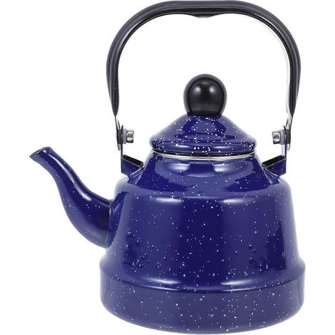 Bouilloire émaillée à motif marbré, théière pour usage domestique, théière délicate. (1/5)