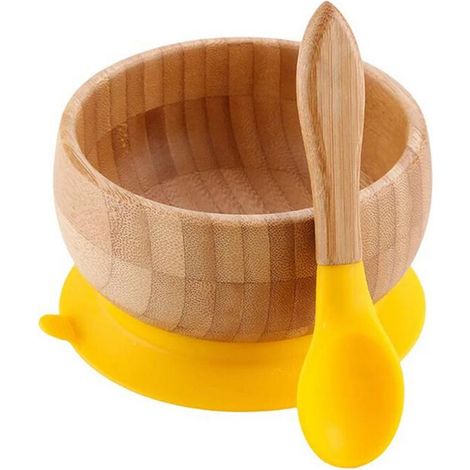 Bol en bois créatif avec ventouse, assiette à salade de fruits anti-brûlure pour enfant, accessoire de table, décoration de bureau (1/5)