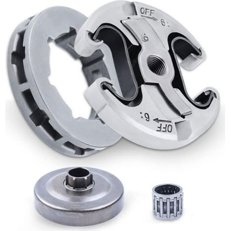 325"-7T Tambour d'embrayage Embrayage Assy Pignon Jante Roulement à aiguilles kit pour Husqvarna 340 345 346XP 350 351 353 445 450 (1/4)