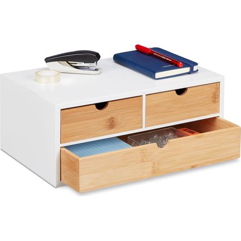 Organizador de escritorio de 3 cajones