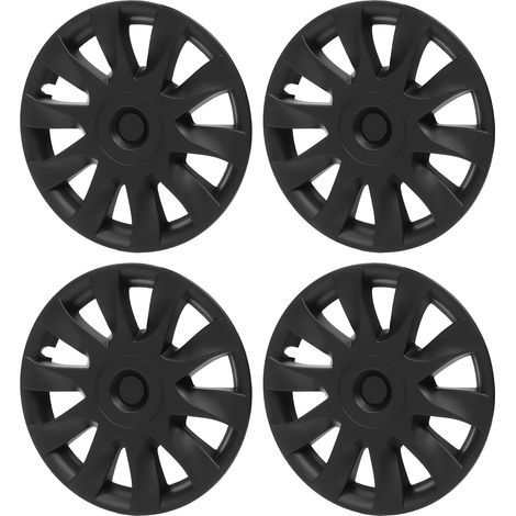 4 Jantes Enjoliveurs 18 Pouces Noir Mat Protection Jante Complète Renfort Haute Résistance Remplacement Tesla Model 3 2017-2022 (1/5)