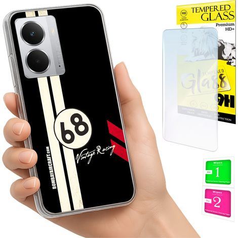 Funda para Realme 14 5G / 14T 5G con cubierta trasera para foto + cristal 9H (1/5)