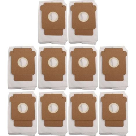 Lot de 10 sacs à poussière pour aspirateurs robots Roomba 105/Plus 405/Plus 505/Max 705/Combo 2 Essential, capacité de 3 L, fibre soufflée par fusion et tissu non tissé, filtration avancée (1/4)