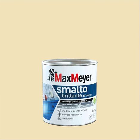MaxMeyer Smalto Brillante all'acqua Poliuretanico Bianco Panna 0,75 l (1/4)