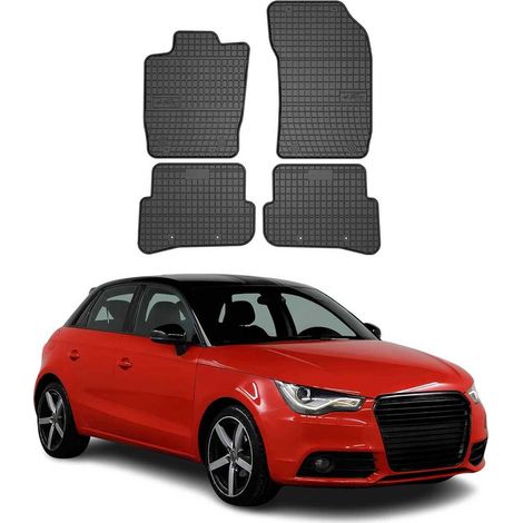 OMAC Tapis de Sol Compatible avec Audi A1 / A1 Sportback 2010-2018 Noir en Caoutchouc (1/5)