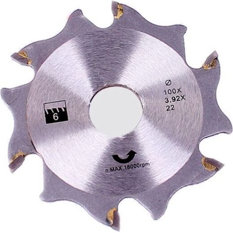 Fraise à disque 100mm – Tige Ø 22mm – Pour fraisage précis et découpe parquet – Compatible fraiseuse à lamelle FERM BJM1009