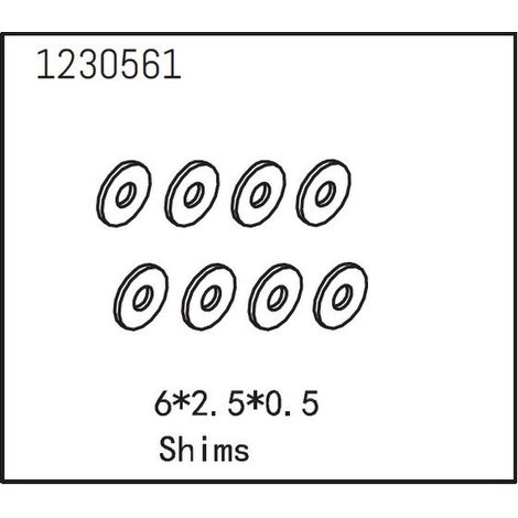 Shims 6x2.5x0.5
