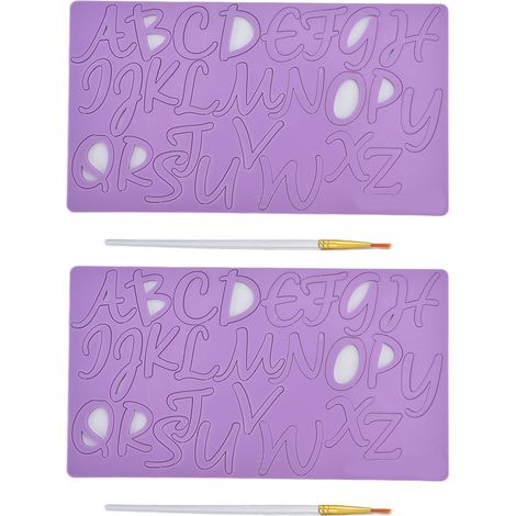 Moule en silicone pour fondant en forme de lettre (alphabet A-Z) - Idéal pour la décoration de gâteaux d'anniversaire et la confection de bonbons. (1/5)