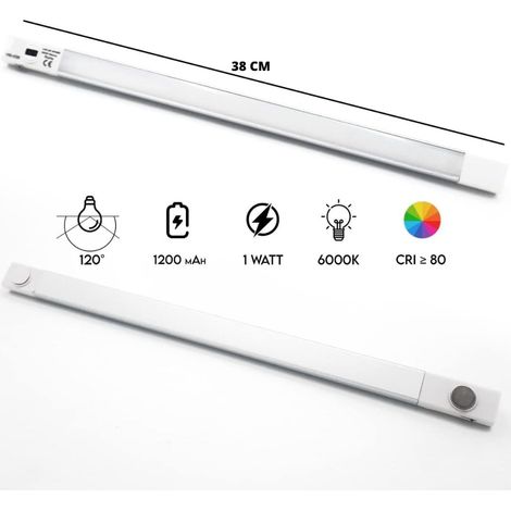 MAKA Luce LED Sottopensile con Sensore di Movimento e Batteria 60 Giorni durata 38 CM