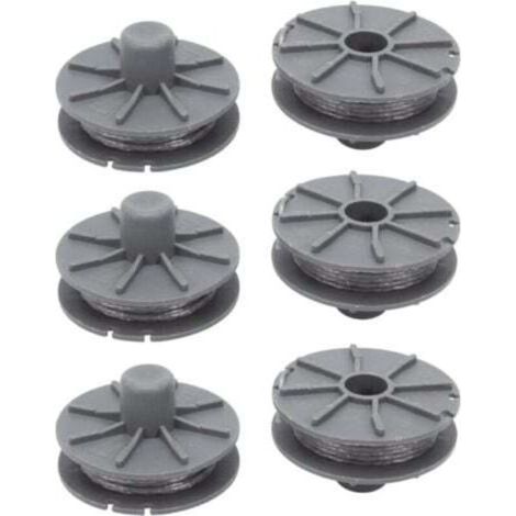 Bobine de fil pour Gardena 5307-20 - 1.65mm x 6.1m - Recharge Compatible Easycut, ComfortCut, PowerCut (6 Bobines ABS) (1/4)