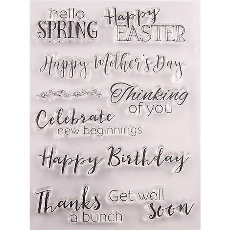 Alles Gute zum Geburtstag oder zu Ostern Silikonstempel zum Selbermachen, Basteln, Handgemachte Grußkarte