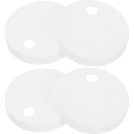 Couvre Boulon WC Universel Blanc 4.50X4.50X0.80Cm Cache Vis Abattant Toilettes Plastique (1/5)
