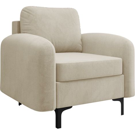 Sillón Torlua 100, Manila 02, 96x92x94cm, Tapiz, Patas: Metal, 0