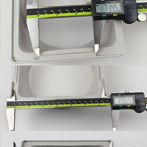 Accessoire de raccordement carré pour tube de climatisation, en plastique ABS gris, diamètre 150 mm, version épaisse et résistante (1/3)