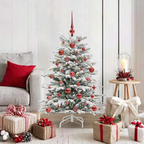 Künstlicher klappbarer Weihnachtsbaum Weiß 120 cm PE und PVC