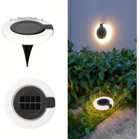 Lampes solaires enterrées, éclairages d'ambiance étanches pour balcon et jardin, veilleuses décoratives pour escaliers et marches. (1/5)