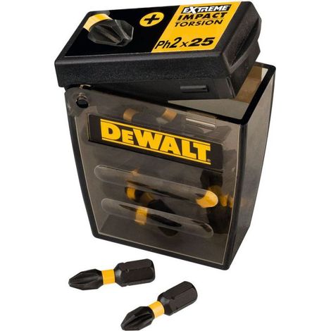 Dewalt Schlagbohrer PH2x25/25 Stück, extrem hohe Schlag- und Torsionssteifigkeit