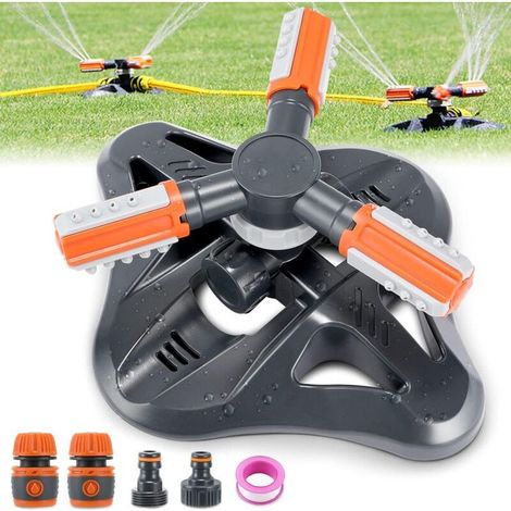Arroseur de Jardin, Arroseur de Pelouse, Système d'Irrigation d’arrosage de Pelouse, Arroseur Rotatif à 360°pour Pelouse (1/5)