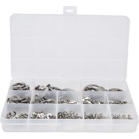 Lot de 400 bagues d'arrêt en acier inoxydable 604, circlips pour roulements, kit d'assemblage. (1/5)