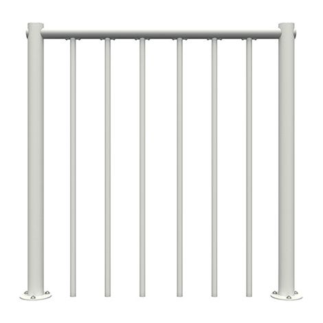 Ringhiera per esterni - Acciaio galvanizzato e PVC - Lunghezza 1m - Corrimano in PVC - RE-I-RV-PVC-B-EXT
