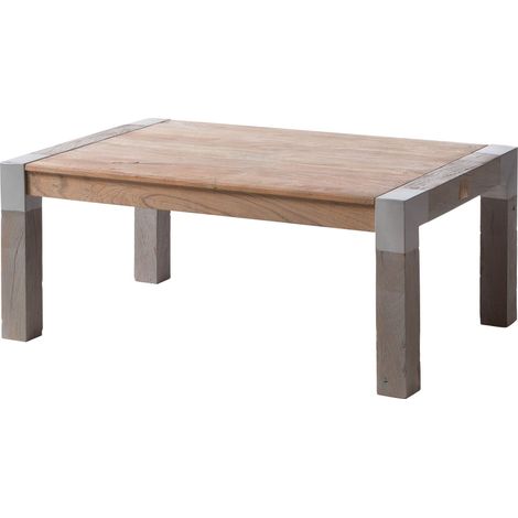 AMSTERDAM 18 Tavolino da salotto in legno di mango - laccato / beige 110x70x45 (1/3)