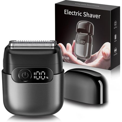 Men's electric shaver,  foil shaver and beard trimmer for wet and dry use,  LED display,  fast-charging USB-C battery,  IPX7 waterproof portable shaver (1/5)