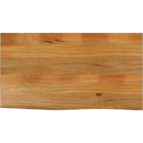 Tischplatte mit Baumkante 120x60x2,5 cm Massivholz Mango