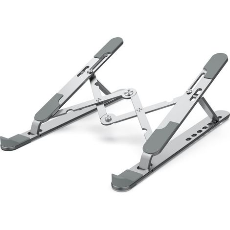 Laptop Stand, 7-Levels Adjustable Portable Laptop Holder Notebooks, Foldable Ventilated Laptop Riser for Desk, Aluminum Non-Slip Laptop Mount (1/5)